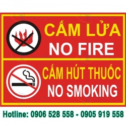BẢNG CẤM LỬA, CẤM HÚT THUỐC